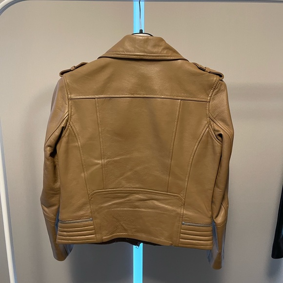 maje Basalt leather jacket T36 camel color - Picture 4 of 5